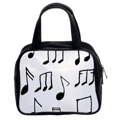 Music Is The Answer Phrase Concept Graphic Classic Handbag (two Sides) by dflcprintsclothing