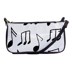 Music Is The Answer Phrase Concept Graphic Shoulder Clutch Bag by dflcprintsclothing