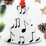 Music Is The Answer Phrase Concept Graphic Ornament (Christmas Tree)  Front