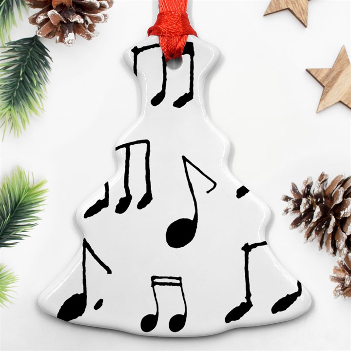 Music Is The Answer Phrase Concept Graphic Ornament (Christmas Tree) 