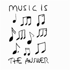 Music Is The Answer Phrase Concept Graphic Large Garden Flag (two Sides) by dflcprintsclothing