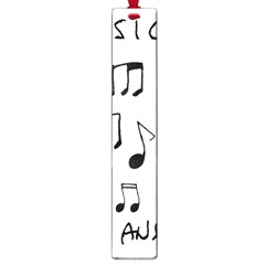 Music Is The Answer Phrase Concept Graphic Large Book Marks by dflcprintsclothing