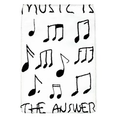 Music Is The Answer Phrase Concept Graphic Removable Flap Cover (l)