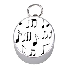 Music Is The Answer Phrase Concept Graphic Mini Silver Compasses