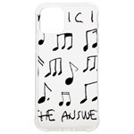 Music Is The Answer Phrase Concept Graphic iPhone 12/12 Pro TPU UV Print Case Front