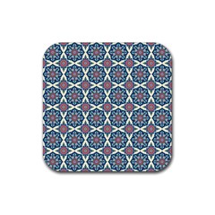 Mandala Seamless Background Texture Rubber Coaster (square)