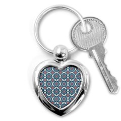 Mandala Seamless Background Texture Key Chain (heart)