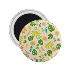 Tropical Leaf Leaves Palm Green 2 25  Magnets