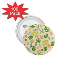 Tropical Leaf Leaves Palm Green 1 75  Buttons (100 Pack) 