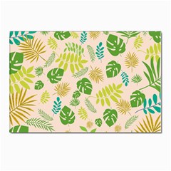 Tropical Leaf Leaves Palm Green Postcard 4 x 6  (pkg Of 10) by Jancukart