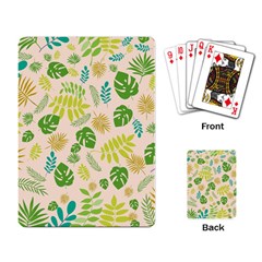 Tropical Leaf Leaves Palm Green Playing Cards Single Design (rectangle)