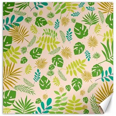 Tropical Leaf Leaves Palm Green Canvas 16  X 16 