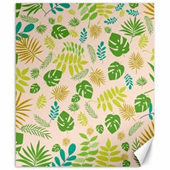 Tropical Leaf Leaves Palm Green Canvas 20  X 24 