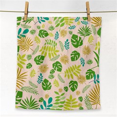 Tropical Leaf Leaves Palm Green Face Towel