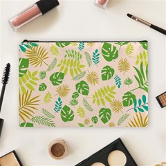 Tropical Leaf Leaves Palm Green Cosmetic Bag (large)