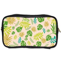 Tropical Leaf Leaves Palm Green Toiletries Bag (two Sides)