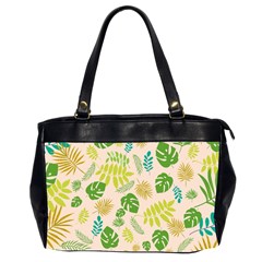 Tropical Leaf Leaves Palm Green Oversize Office Handbag (2 Sides) by Jancukart