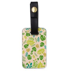 Tropical Leaf Leaves Palm Green Luggage Tag (one Side) by Jancukart