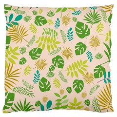 Tropical Leaf Leaves Palm Green Large Cushion Case (one Side)