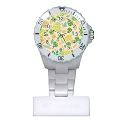 Tropical Leaf Leaves Palm Green Plastic Nurses Watch