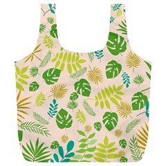 Tropical Leaf Leaves Palm Green Full Print Recycle Bag (xl) by Jancukart