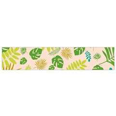 Tropical Leaf Leaves Palm Green Small Premium Plush Fleece Scarf