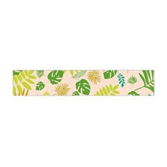 Tropical Leaf Leaves Palm Green Premium Plush Fleece Scarf (mini)