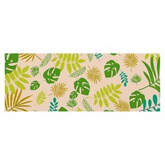 Tropical Leaf Leaves Palm Green Banner And Sign 8  X 3  by Jancukart