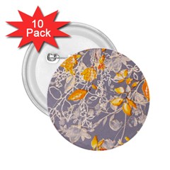 Fabric Floral Background 2 25  Buttons (10 Pack) 