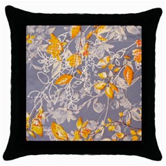 Fabric Floral Background Throw Pillow Case (black)