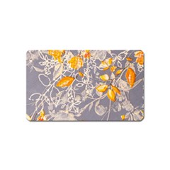 Fabric Floral Background Magnet (name Card) by Jancukart