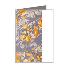 Fabric Floral Background Mini Greeting Card by Jancukart