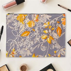 Fabric Floral Background Cosmetic Bag (xl)