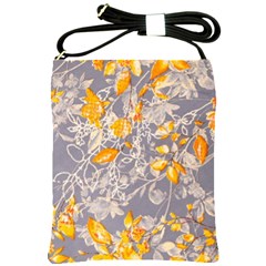 Fabric Floral Background Shoulder Sling Bag