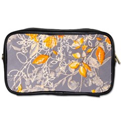 Fabric Floral Background Toiletries Bag (two Sides)