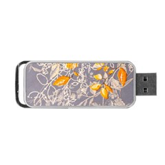 Fabric Floral Background Portable Usb Flash (two Sides)