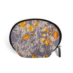 Fabric Floral Background Accessory Pouch (small)