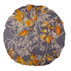 Fabric Floral Background Large 18  Premium Flano Round Cushions