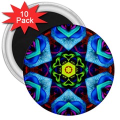 Abstract Kaleidoscope Digital 3  Magnets (10 Pack) 