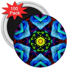 Abstract Kaleidoscope Digital 3  Magnets (100 Pack)