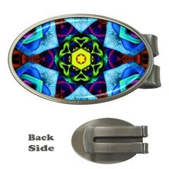 Abstract Kaleidoscope Digital Money Clips (oval) 