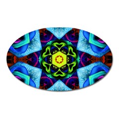 Abstract Kaleidoscope Digital Oval Magnet