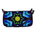 Abstract Kaleidoscope Digital Shoulder Clutch Bag Front