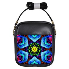 Abstract Kaleidoscope Digital Girls Sling Bag