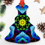 Abstract Kaleidoscope Digital Christmas Tree Ornament (Two Sides) Back