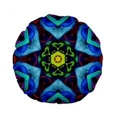 Abstract Kaleidoscope Digital Standard 15  Premium Round Cushions