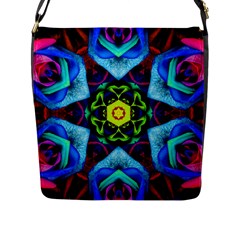 Abstract Kaleidoscope Digital Flap Closure Messenger Bag (l) by Jancukart