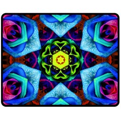 Abstract Kaleidoscope Digital Two Sides Fleece Blanket (medium)