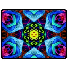 Abstract Kaleidoscope Digital Two Sides Fleece Blanket (large)