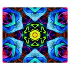 Abstract Kaleidoscope Digital Premium Plush Fleece Blanket (small)